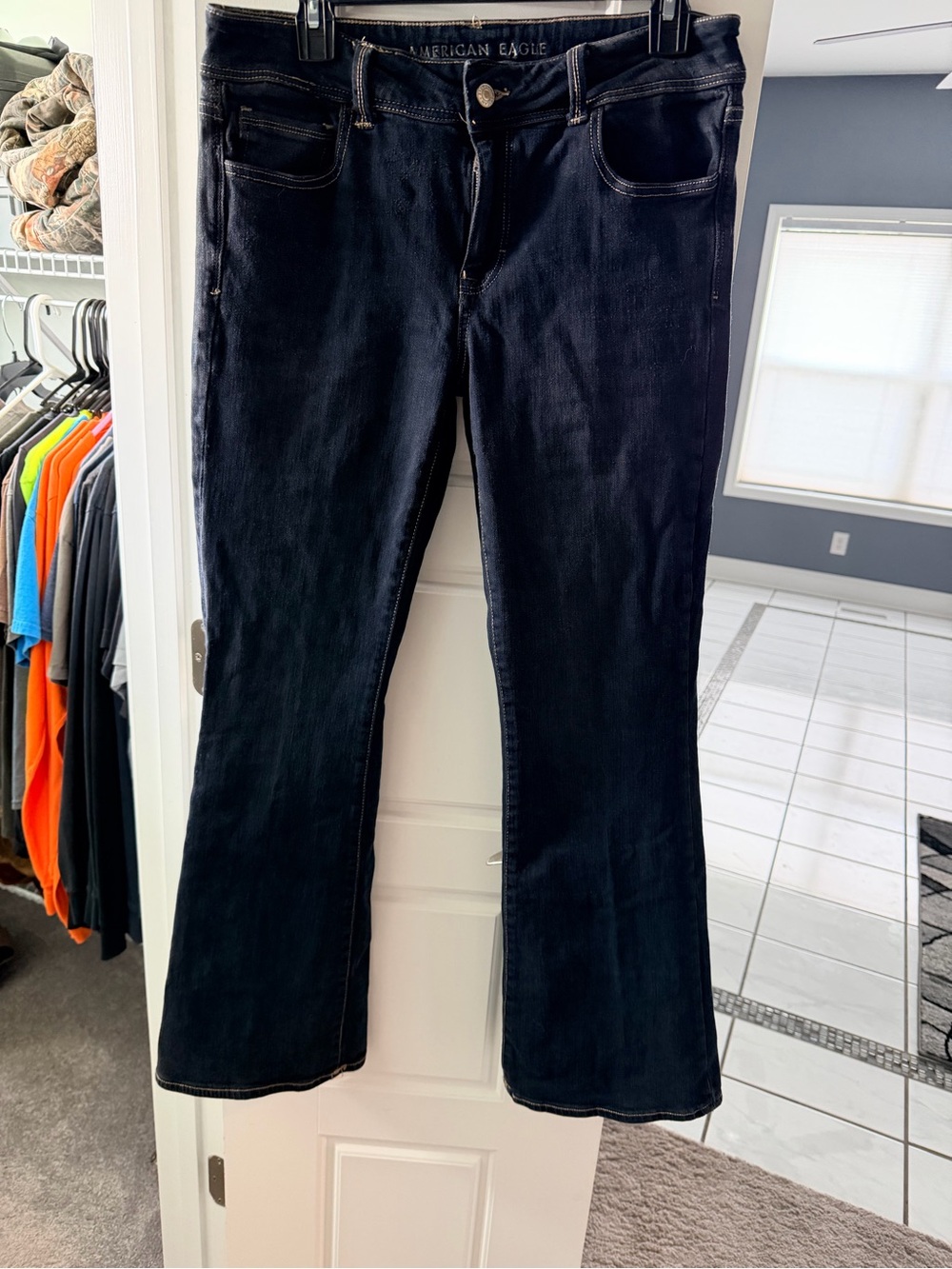 American Eagle Navy Blue Super Stretch Jeans